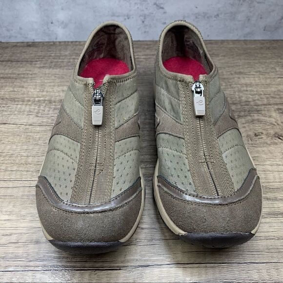 Easy Spirit Shoes Womens~”SEVONN2” Zip Brown Suede Nylon SlipOn~Size 7M - Picture 3 of 8